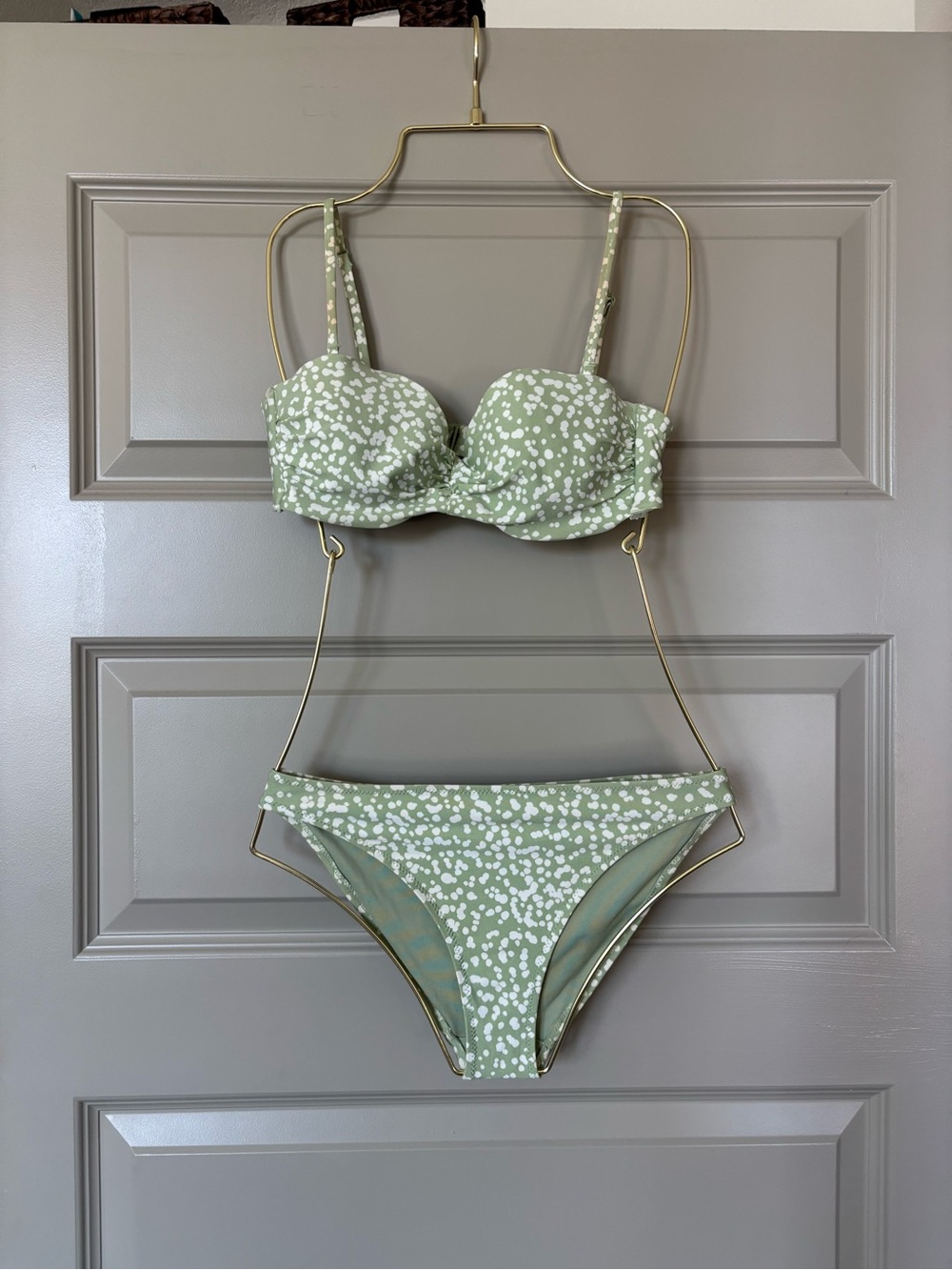 H&M Green Printed Bikini Set
